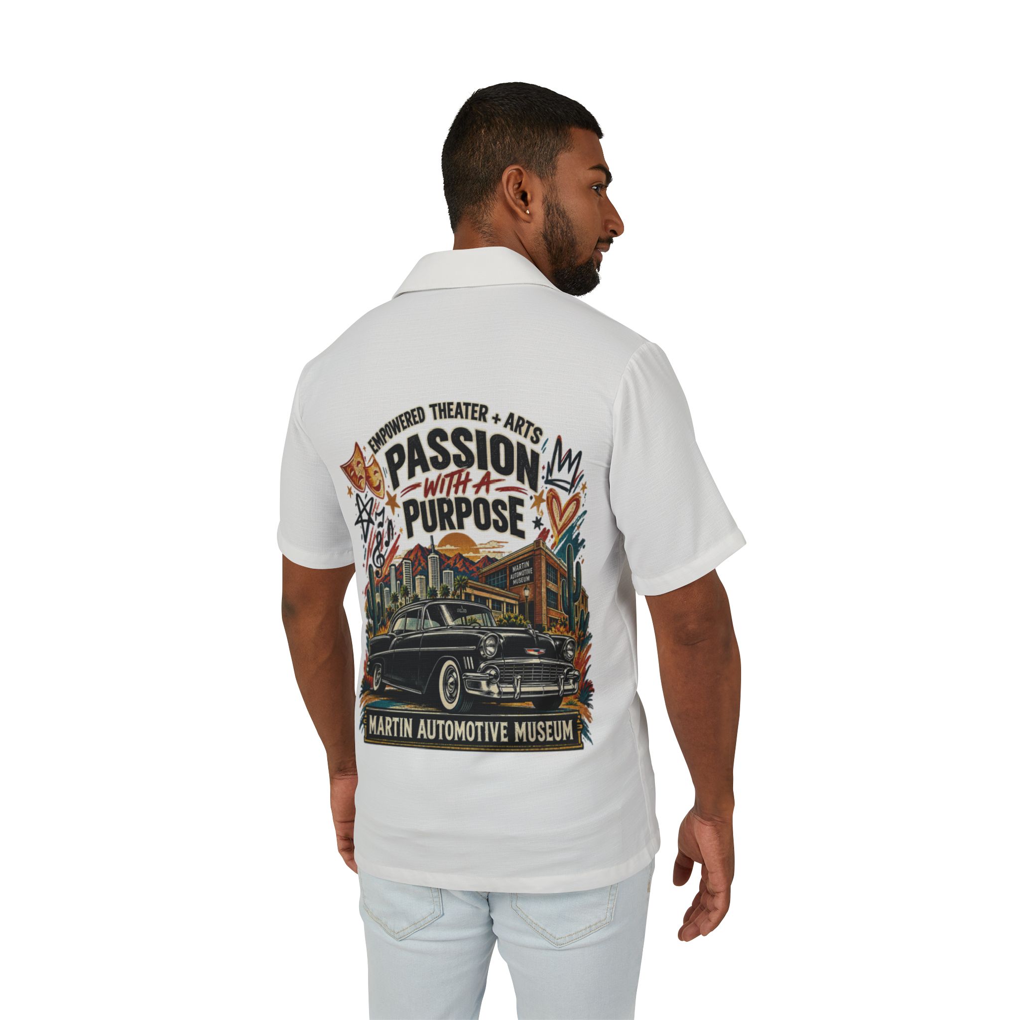 Hawaiian Camp Shirt - White - Image 4