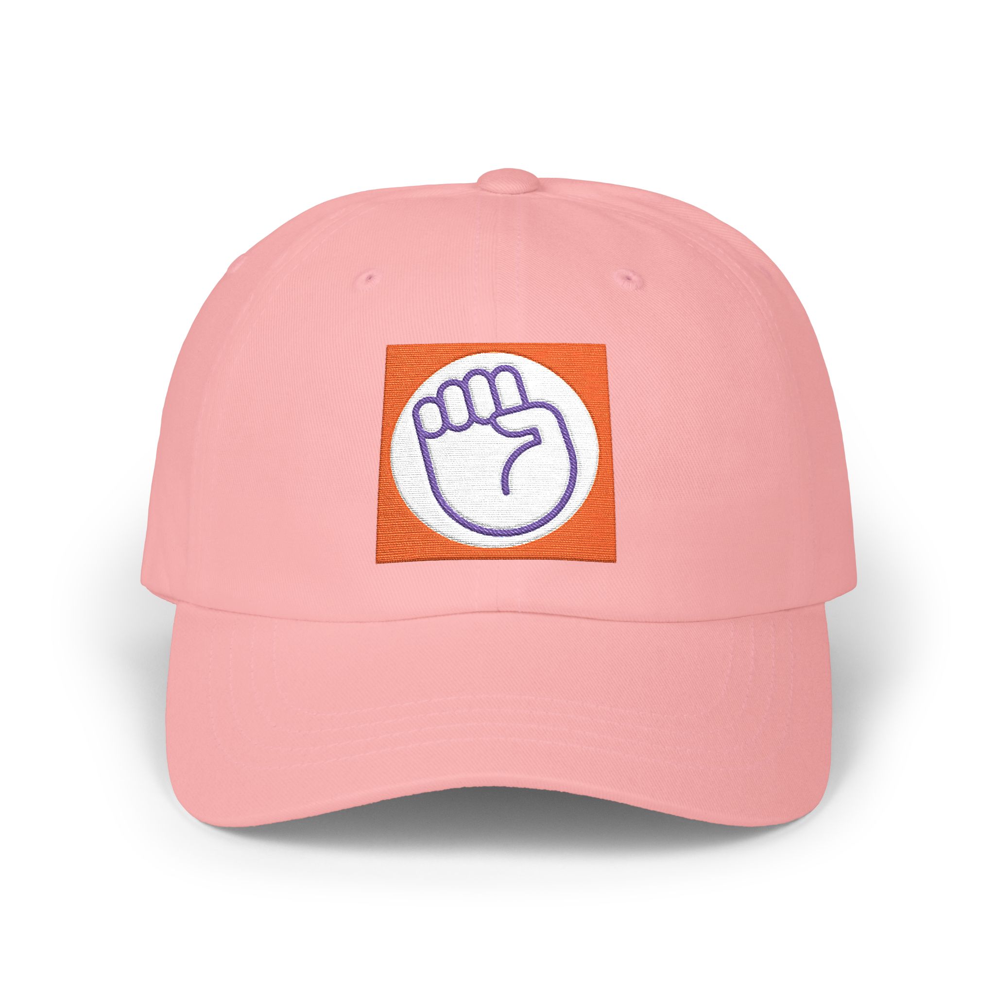 Embroidered Power Fist Dad Cap — Retro Orange Patch Baseball Hat - Image 13