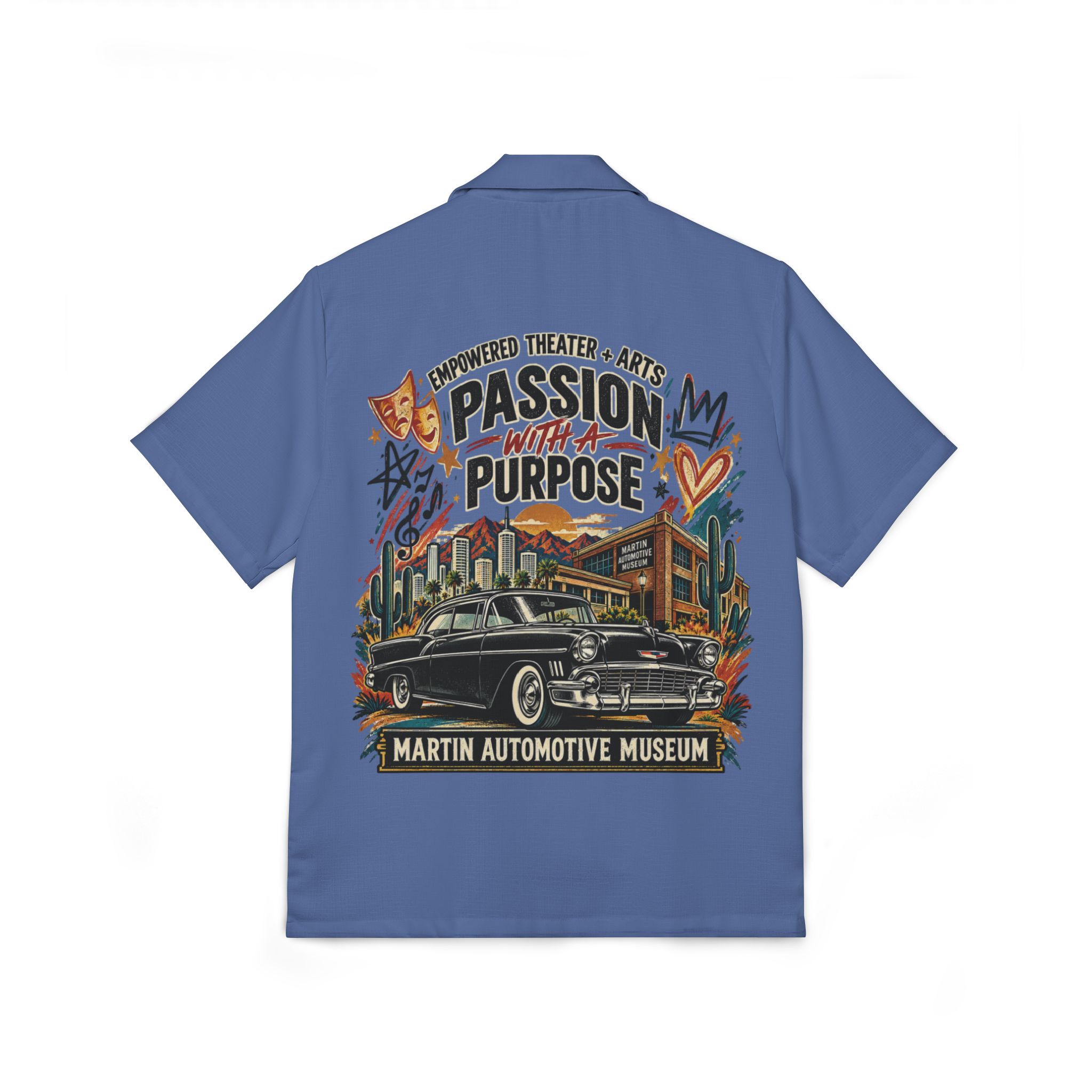 Hawaiian Camp Shirt - Blue - Image 2