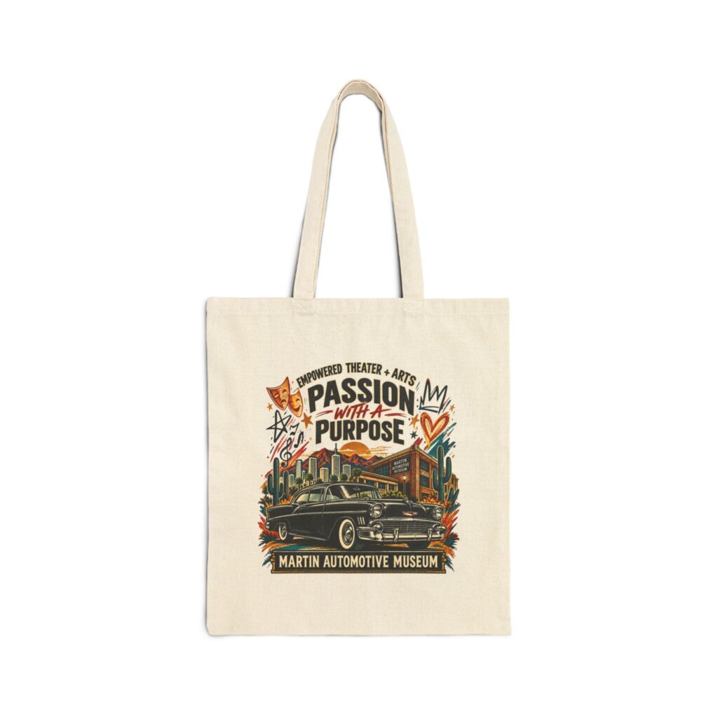 Tote Bag — "Passion With Purpose" Martin Automotive Museum Vintage Car Canvas Tote