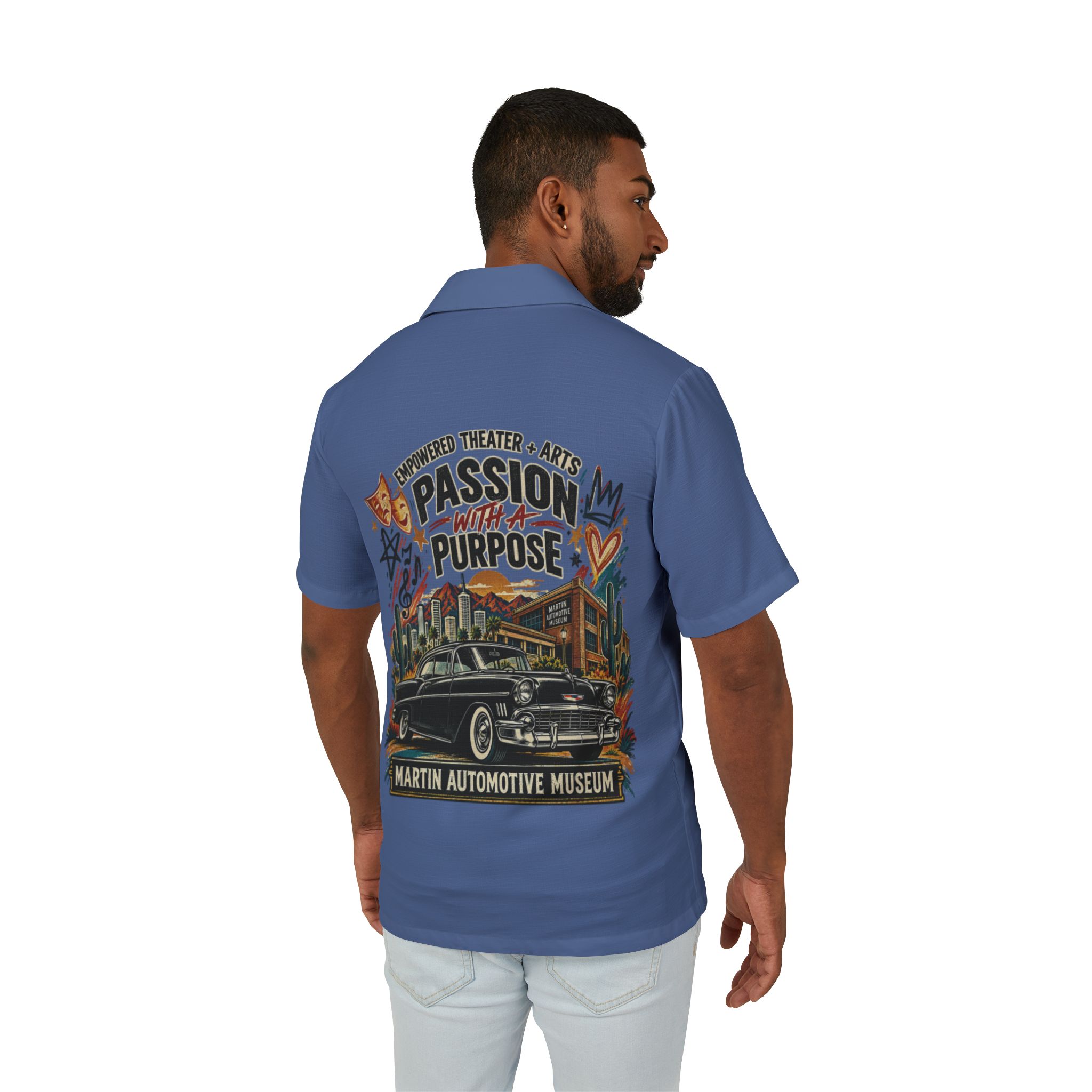 Hawaiian Camp Shirt - Blue - Image 4